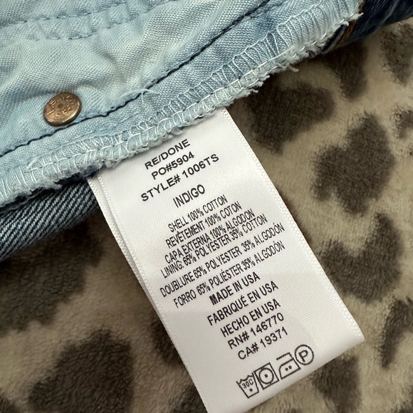 Levi’s RE/DONE High Waisted Button Fly Jean Shorts in Blue Wash Size 27 - Picture 10 of 17